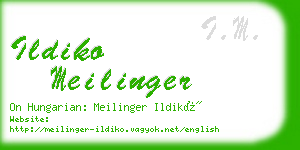 ildiko meilinger business card